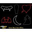 Shaped Rubber Bands Bracelets 12Pack Vampire