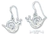 Sterling Silver DC 15x18mm Side-view Snail Earrings
