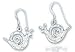 Sterling Silver DC 15x18mm Side-view Snail Earrings