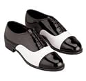 Tuxedo Shoe - English Bal Cap Toe Shoe Black/White