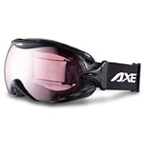 AXE[アックス] スキー /スノーボード[スノボー] ゴーグル AX940-ECM-BK 曇り止め機能付 眼鏡[メガネ]対応 09〜10年モデル