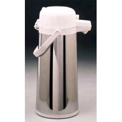 Coffee Airpot (Stainless Steel w  White) (1.9L) by Stacks and Stacks