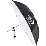 Photogenic 60 Eclipse Plus Umbrella, Removable Black Cover, with Reflective Silver Backing and Internal White Satin Panel.