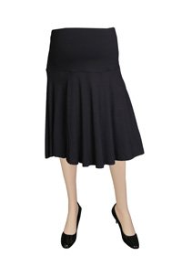 JoJo Maman Bebe Maternity Full Jersey Skirt Black