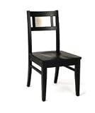 Home Styles 5123-80 Manhattan Side Chair In Black Finish With Stainless Steel Trim - Set Of 2