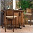Powell Furniture Bourbon Street Yorktown Home Bar and Stools Set in Cherry