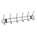 Battalion 1HEZ5 Coat and Hat Hook, 12 Hook Ends, Black