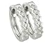 14Kt Two Tone Gold Round Diamond Channel Set Hoops (.74 ct. tw)