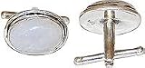 Best Gifts for Men - Cufflinks Pair Sterling Silver Mens Jewelry Rainbow Gemstone (cflng104a)