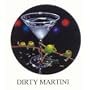 Dirty Martini Michael Godard Neon Clock (red)