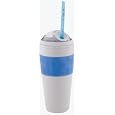 Copco 16-Ounce Cold Beverage Travel Cup with Straw, Blue Dot
