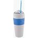 Copco 16-Ounce Cold Beverage Travel Cup with Straw, Blue Dot