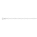 10K White Gold Flat Oval Figaro Chain Bracelet - Width 2.0mm - Length 7.25