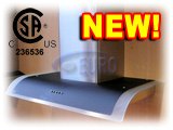 Review Euro-Kitchen  / Euro-Kitchen SPAGNA VETRO 36-inch Stainless Steel Glass Range Hood - SV168D9-36