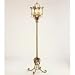CC-8357 Zara Torchiere w/Seeded Glass Panels by Currey & Company CC8357 NO RETURNS* Image