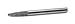 Forney 60136 Tungsten Carbide Burr with 1/8-Inch Shank, Tapered, 1/8-Inch,Dark Grey
