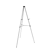 Lightweight Aluminum Telescoping Display Easel, Silver