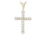 1.00CTW Large Simplicity Diamond Pendant 14K Yellow Gold