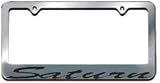 Saturn License Plate Frame Chrome