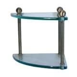 Allied Brass DOUBLE CORNER GLASS SHELF PR-3-BKM