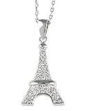 CZ Eiffel Tower Necklace