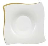 Villeroy & Boch New Wave Premium Gold Rim Soup Bowls, Set of 6