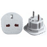 Universal Adaptor with 3 Pin UK into 2 Pin Plug