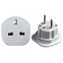 Universal Adaptor with 3 Pin UK into 2 Pin Plug