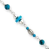 Sterling Silver Turquoise Anklet Bracelet