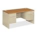 HON 38180CL - 38000 Series Double Pedestal Desk, 72w x 36d x 29-1/2h, Harvest/Putty