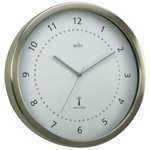 Acctim Brushed Steel Round Wall Radio Controlled Clock