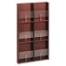 Buddy Products 642-16 Up to 6-pocket wood literature display wall rack, mahogany
