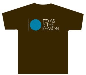 Click here to buy TEXAS IS THE REASON - Commemorative 10 - Brown T-shirt.