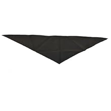 San Jamar H500 Poly Cotton Blend Neckerchief, 39" Length x 29" Width, Black