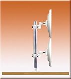 Dual Arm Vertical LCD Pole Mount - VESA Standard - Light Gray
