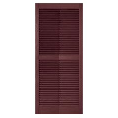 Mid-America 20.25 x 40 Bordeaux L7 Louvered Vinyl Exterior Shutters (Pair)