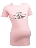 It's not over 'til the fat lady screams Short Sleeve Pink- Funny Maternity Top