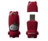 MIMOBOT Hello Kitty 4 GB USB 2.0 Flash Drive - Apple design + USB 2.0 7-port Hub (Search Terms: USB key bundle - Storage combo)