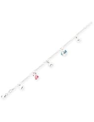 Childrens Sterling Silver Charm Bracelet - S00108 - Length 15cm