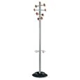 Alba Timby Hat and Coat Stand Tubular Steel with Umbrella Holder and 8 Pegs H1750mm by Alba