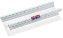 HERLITZ - protège-livre en plastique, autoadhésif, 400 mm x 3 mm, transparent, en PP, avec des lignes de grille sur le support pour une coupure exacte (05163100)