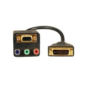 Buy 1ft Dual Link DVI-I Male to VGA Female and RGB Female Cable Splitter now!