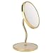 Irving Rice Brass Swan Neck Mirror - 5x