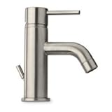 La Toscana 78PW211 Elba Single Handle Bathroom Faucet with Metal Pop-Up Drain, Brushed Nickel