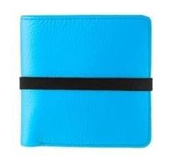 Marc By Marc Jacobs Pebble Leather Elastic Billfold Wallet Blue