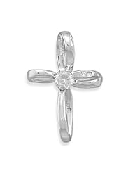 Woven Cross with CZ