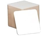 Square Fiberboard Coasters for Cocktails or Craft Projects - 4 Inch Square, Qty 125 Plain White