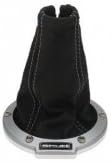Shutt Auto CRS Shift Boot - Gray Stitches - Round Silver Spider Base