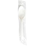 Daxwell White Plastic Medium Weight Tea Spoon, Individually Wrapped (Case of 250)