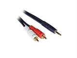 Cables To Go - 40614 - 6ft Velocity 3.5mm Stereo Male to Dual RCA Male Y-Cable (Blue)